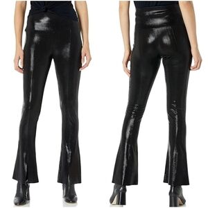 NWT Norma Kalmali Spat Stretch Black Lame Flared Pant Leggings XL